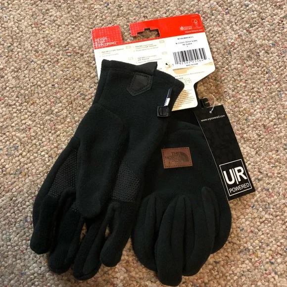 🆕 The North Face Men’s Fleece Patch Gloves Black - Picture 4 of 11